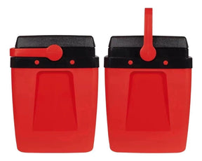 Kit Vermelho / Preto Caixa Térmica Cooler 34 L + 2 Cadeiras