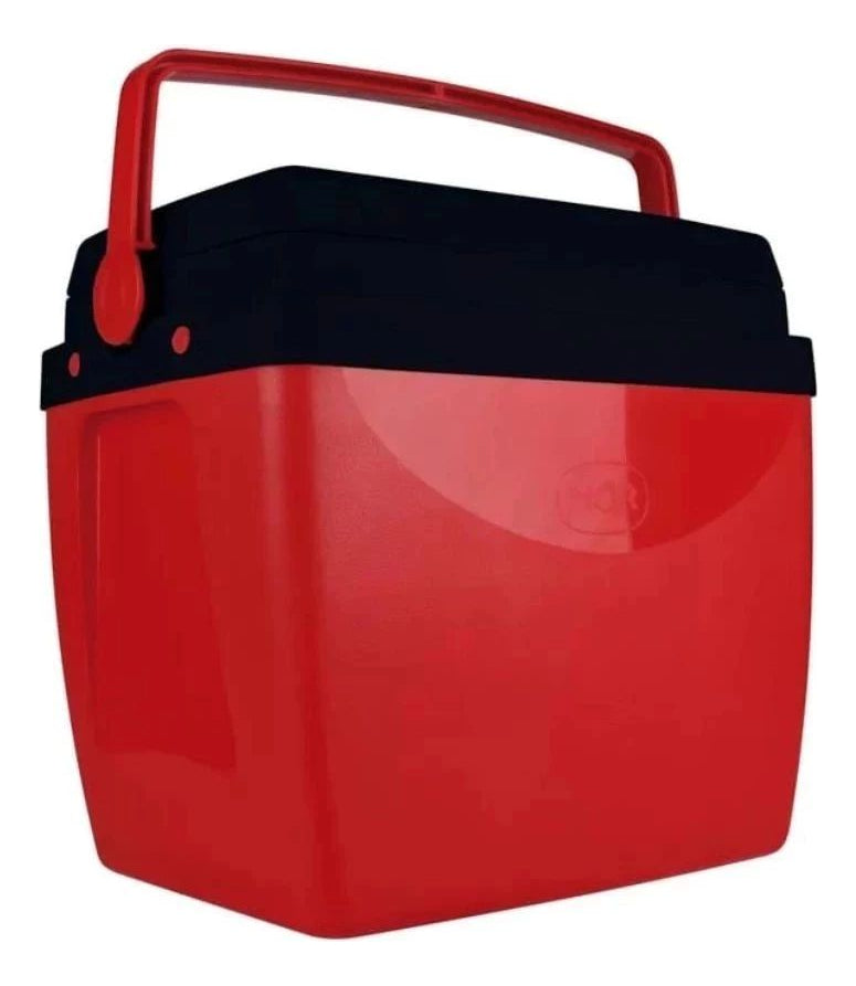 Kit Vermelho / Preto Caixa Térmica Cooler 34 L + 2 Cadeiras