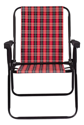 Kit Vermelho / Preto Caixa Térmica Cooler 34 L + 2 Cadeiras