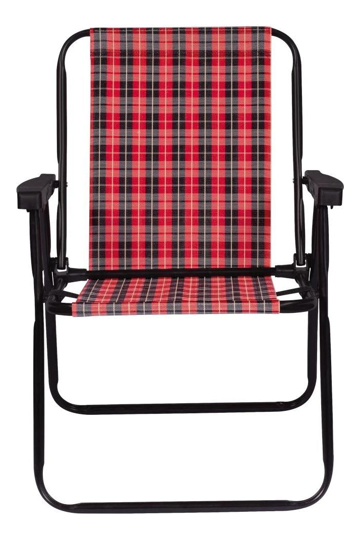 Kit Vermelho / Preto Caixa Térmica Cooler 34 L + 2 Cadeiras