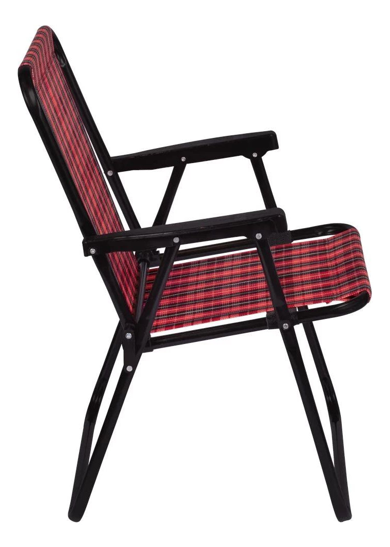 Kit Vermelho / Preto Caixa Térmica Cooler 34 L + 2 Cadeiras